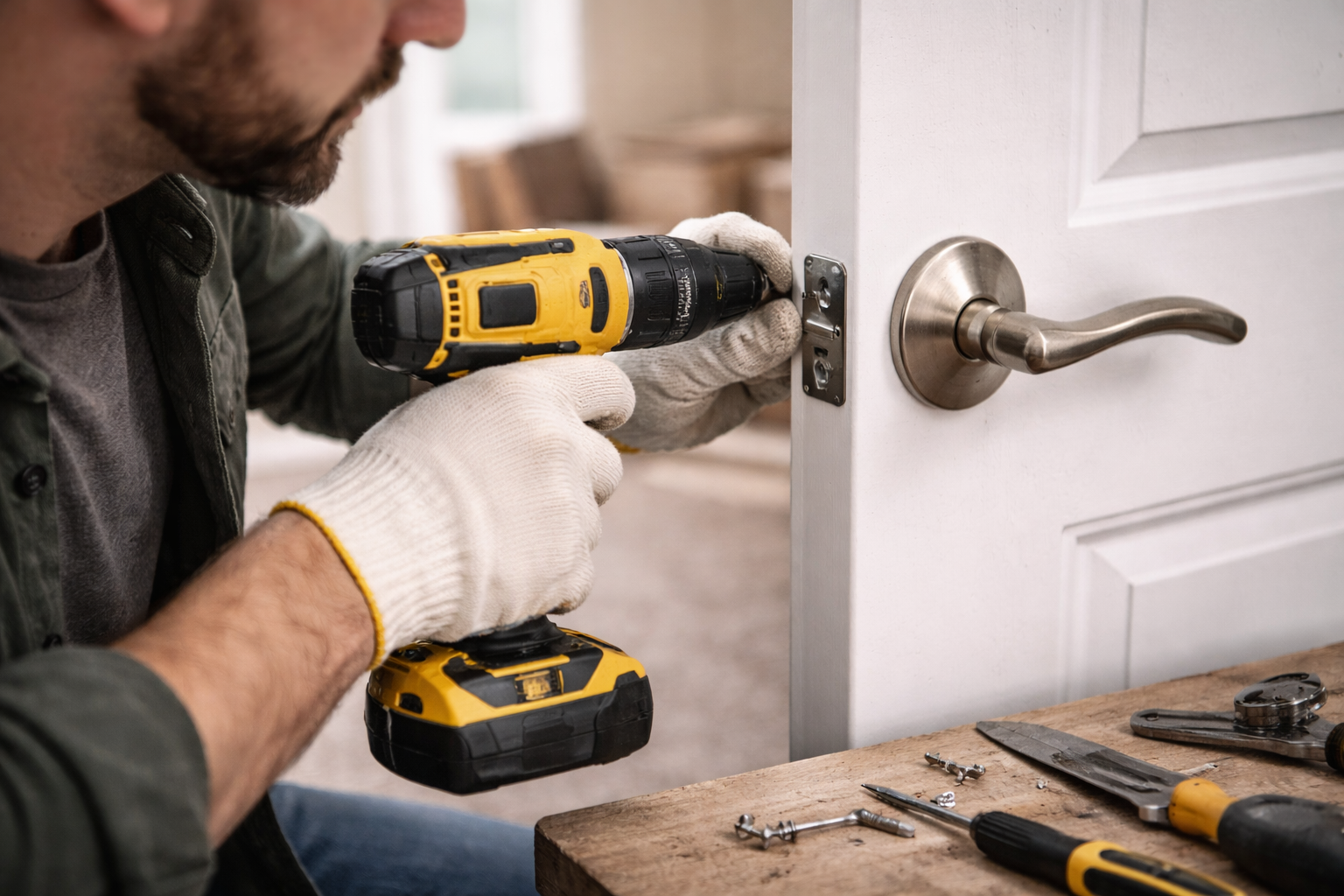 Door handle and hardware installation service
